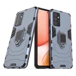 Nugarėlės dėklai Hurtel  Ring Armor Case Kickstand Tough Rugged Cover for Samsung Galaxy A72 4G blue 