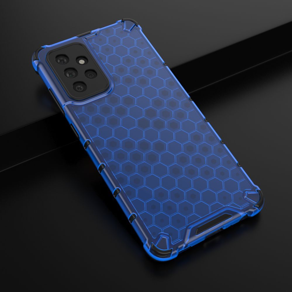 Aizmugurējais vāciņš Hurtel Honeycomb Case armor cover with TPU Bumper for Samsung Galaxy A72 4G blue