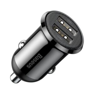 Adapteris Baseus  Baseus Grain Pro car charger 2x USB 4.8 A black (CCALLP-01) 