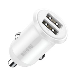 Adapteris Baseus  Baseus Grain Pro car charger 2x USB 4.8 A white (CCALLP-02)