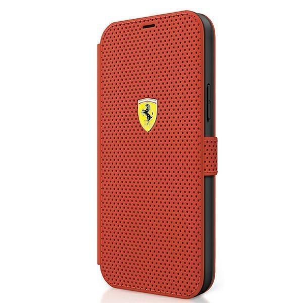 Tagakaaned Ferrari Ferrari FESPEFLBKP12SRE iPhone 12 mini 5.4" red/red book On Track Perforated
