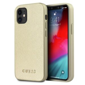 Aizmugurējais vāciņš Guess  Guess GUHCP12SIGLGO iPhone 12 mini 5.4" gold/gold hardcase Iridescent