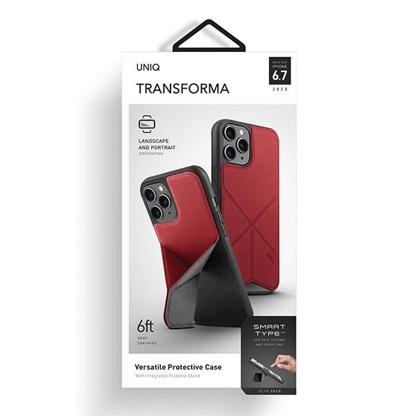 Nugarėlės dėklai UNIQ Uniq Transforma case for iPhone 12 Pro Max - red