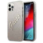 Aizmugurējais vāciņš Guess  Guess GUHCP12LPCUGLSGO iPhone 12 Pro Max 6.7" gold/gold hardcase Glitter Gradient Script 