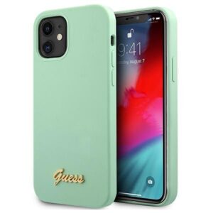 Aizmugurējais vāciņš Guess  Guess GUHCP12SLSLMGGN iPhone 12 mini 5.4" green/green hardcase Metal Logo Script