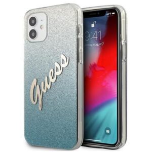 Aizmugurējais vāciņš Guess  Guess GUHCP12SPCUGLSBL iPhone 12 mini 5.4" blue/blue hardcase Glitter Gradient Script 