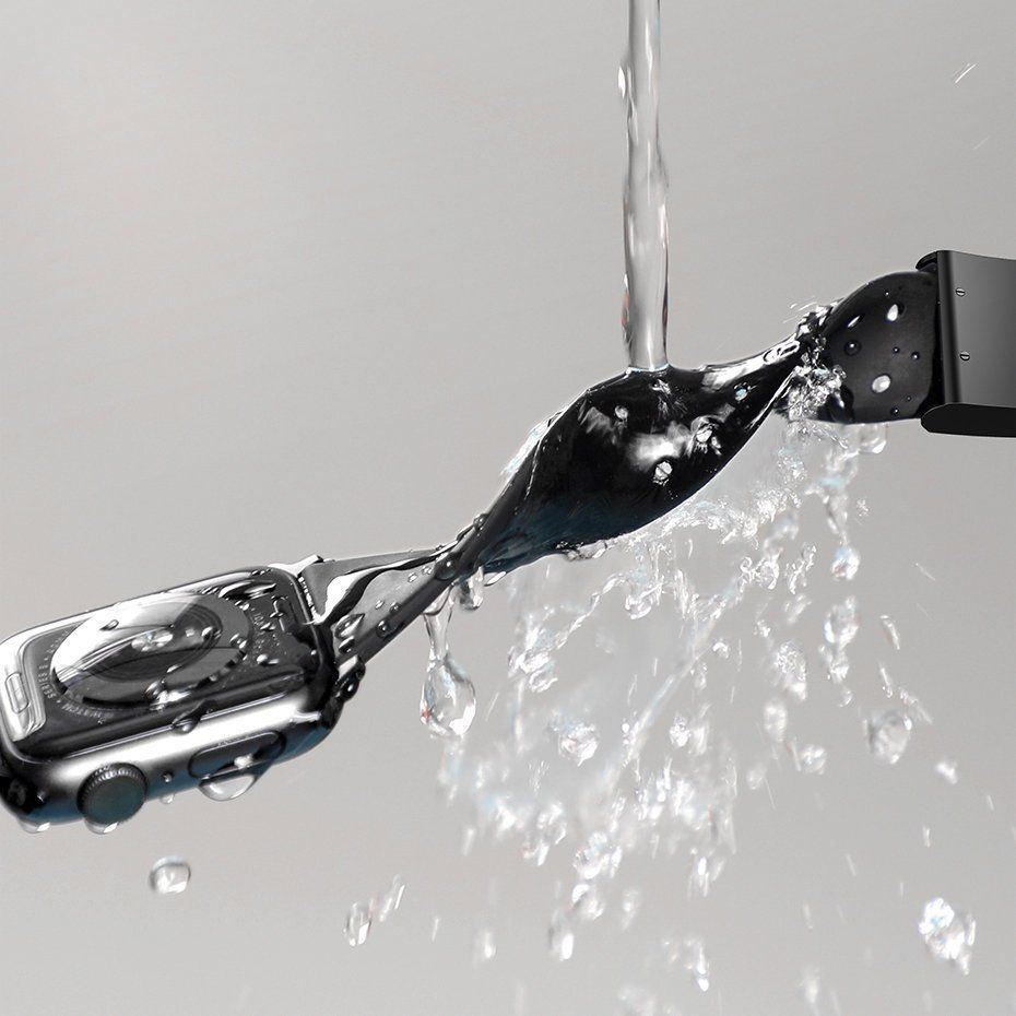 Tagakaaned Baseus Baseus Slip-Thru strap band bracelet for Apple Watch 3/4/5/6/SE 38mm/40mm black (LBWSE-01)