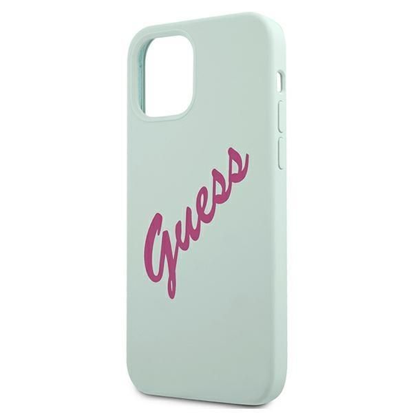 Back panel cover Guess Guess GUHCP12SLSVSBF iPhone 12 mini 5.4" blue fuchsia/blue fuschia hardcase Silicone Vintage