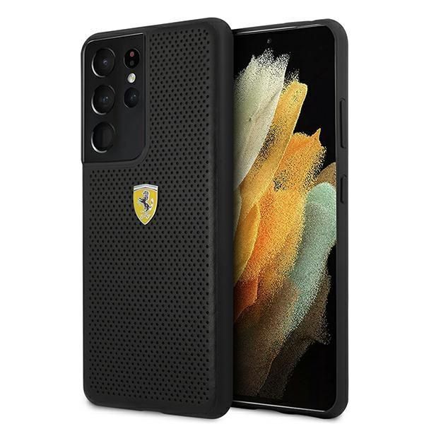 Tagakaaned Ferrari Ferrari FESPEHCS21LBK S21 Ultra G996 black/black hardcase On Track Perforated
