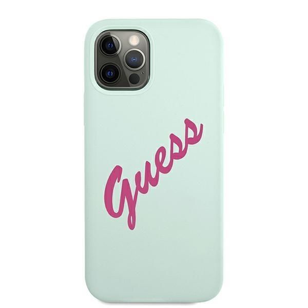 Aizmugurējais vāciņš Guess Guess GUHCP12LLSVSBF iPhone 12 Pro Max 6.7" blue fuchsia/blue fuschia hardcase Silicone Vintage