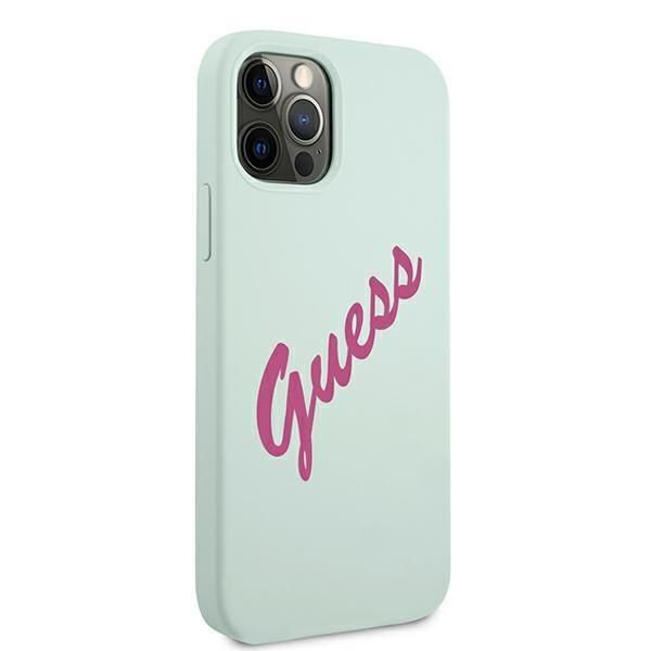 Aizmugurējais vāciņš Guess Guess GUHCP12LLSVSBF iPhone 12 Pro Max 6.7" blue fuchsia/blue fuschia hardcase Silicone Vintage