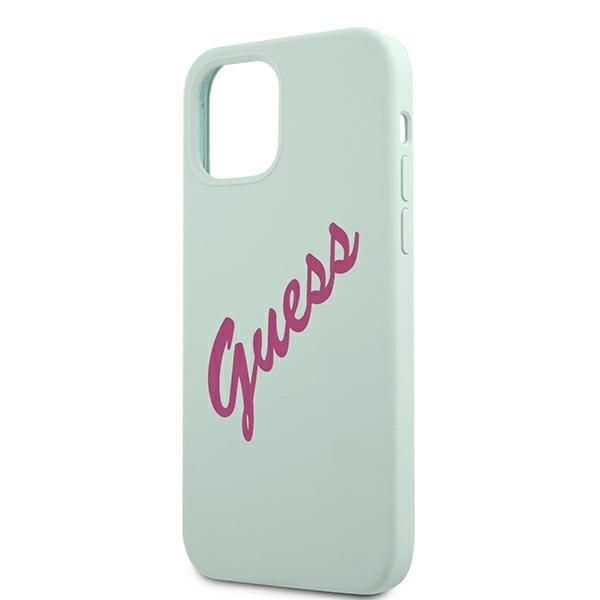 Aizmugurējais vāciņš Guess Guess GUHCP12LLSVSBF iPhone 12 Pro Max 6.7" blue fuchsia/blue fuschia hardcase Silicone Vintage