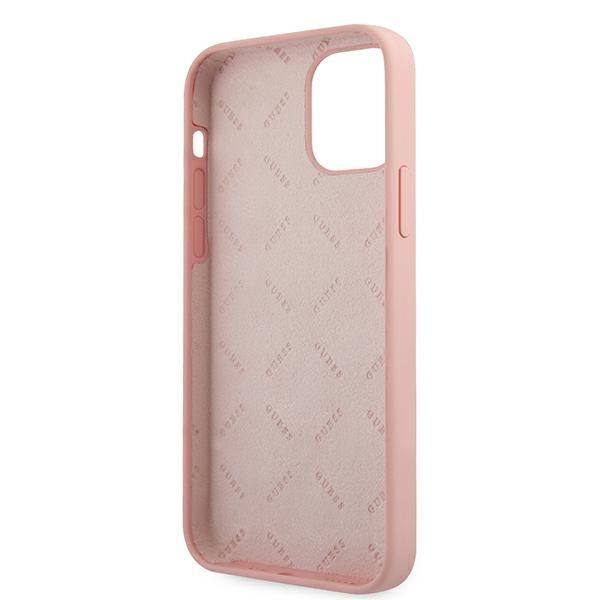 Back panel cover Guess Guess GUHCP12MLSVSPG iPhone 12/12 Pro 6.1" rose green/green pink hardcase Silicone Vintage