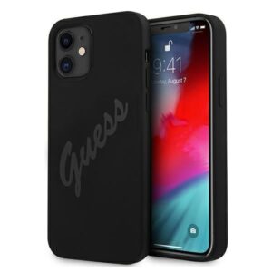 Aizmugurējais vāciņš Guess  Guess GUHCP12SLSVSBK iPhone 12 mini 5.4" black/black hardcase Script Vintage