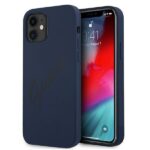 Tagakaaned Guess  Guess GUHCP12SLSVSBL iPhone 12 mini 5.4" blue/blue hardcase Script Vintage 