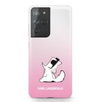 Aizmugurējais vāciņš Karl Lagerfeld  Karl Lagerfeld KLHCS21LCFNRCPI S21 Ultra G998 hardcase różowy/pink Choupette Fun 