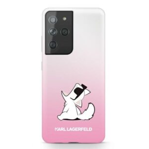 Nugarėlės dėklai Karl Lagerfeld  Karl Lagerfeld KLHCS21LCFNRCPI S21 Ultra G998 hardcase różowy/pink Choupette Fun 