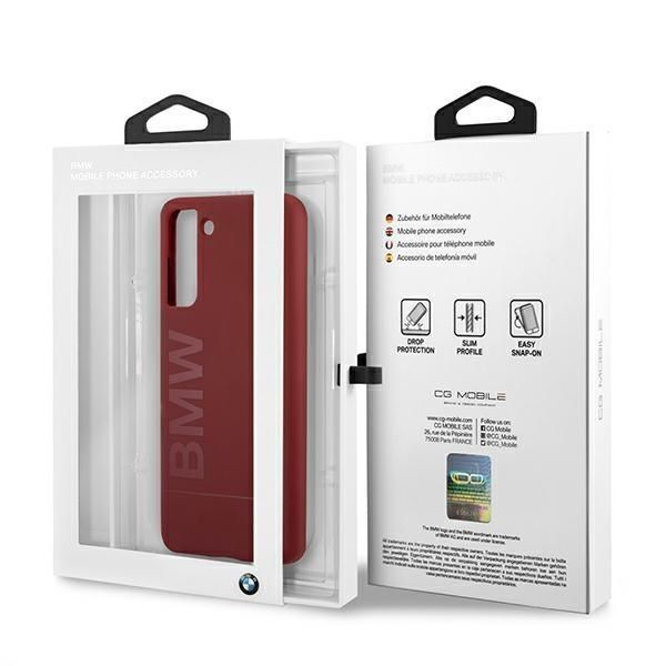 Tagakaaned BMW Etui BMW BMHCS21MSLBLRE S21+ G996 czerwony/red hardcase Silicone Signature Logo