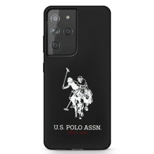 Aizmugurējais vāciņš U.S. Polo PU  US Polo USHCS21LSLHRBK S21 Ultra G998 czarny/black Silicone Logo 