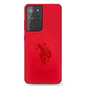 Aizmugurējais vāciņš U.S. Polo PU  US Polo USHCS21LSLHRTRE S21 Ultra G998 czerwony/red Silicone On Tone 