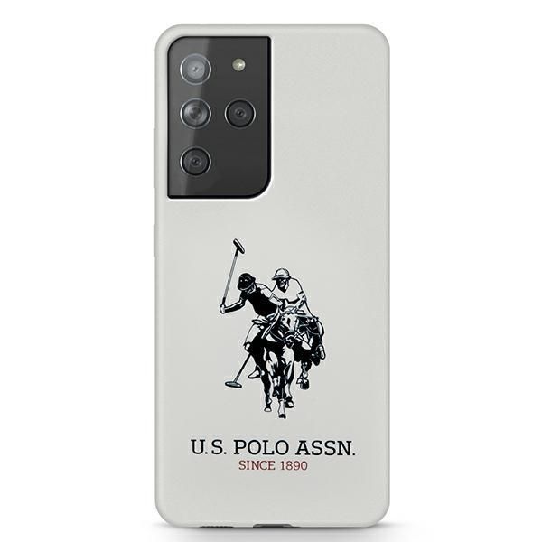 Aizmugurējais vāciņš U.S. Polo PU US Polo USHCS21LSLHRWH S21 Ultra G998 biały/white Silicone Logo