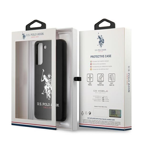 Back panel cover U.S. Polo PU US Polo USHCS21MSLHRBK S21+ G996 czarny/black Silicone Logo