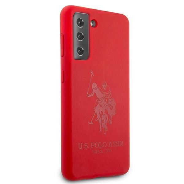 Back panel cover U.S. Polo PU US Polo USHCS21MSLHRTRE S21+ G996 czerwony/red Silicone On Tone