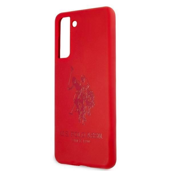 Back panel cover U.S. Polo PU US Polo USHCS21MSLHRTRE S21+ G996 czerwony/red Silicone On Tone