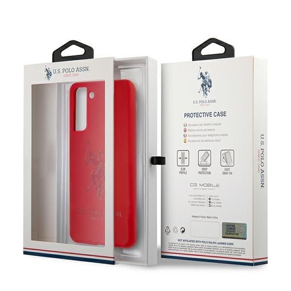 Back panel cover U.S. Polo PU US Polo USHCS21MSLHRTRE S21+ G996 czerwony/red Silicone On Tone