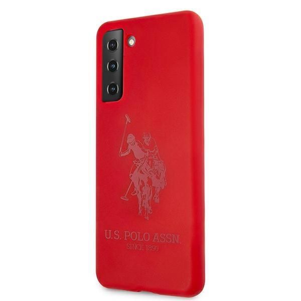 Back panel cover U.S. Polo PU US Polo USHCS21MSLHRTRE S21+ G996 czerwony/red Silicone On Tone