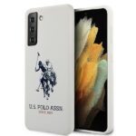 Back panel cover U.S. Polo PU  US Polo USHCS21SSLHRWH S21 G991 biały/white Silicone Logo 