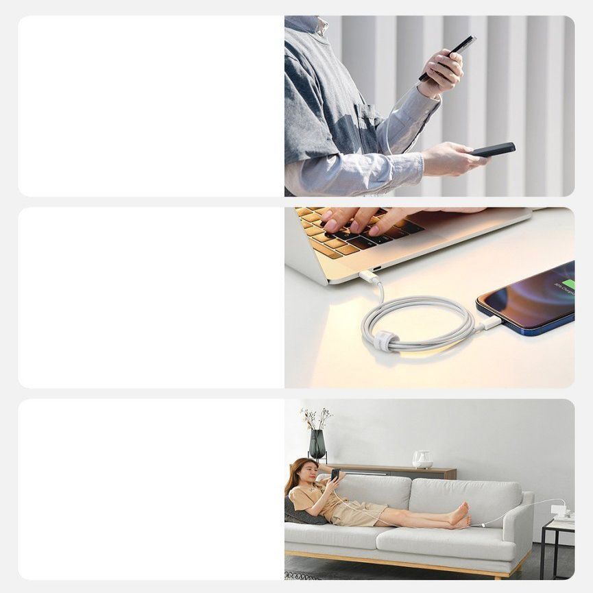 Kabelis Baseus Baseus Superior Series USB-C / Lightning PD 20W 1 m cable - white