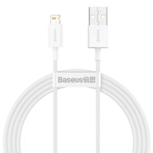 Kabelis Baseus  Baseus Superior USB - Lightning cable 2.4A 1.5 m White (CALYS-B02) White
