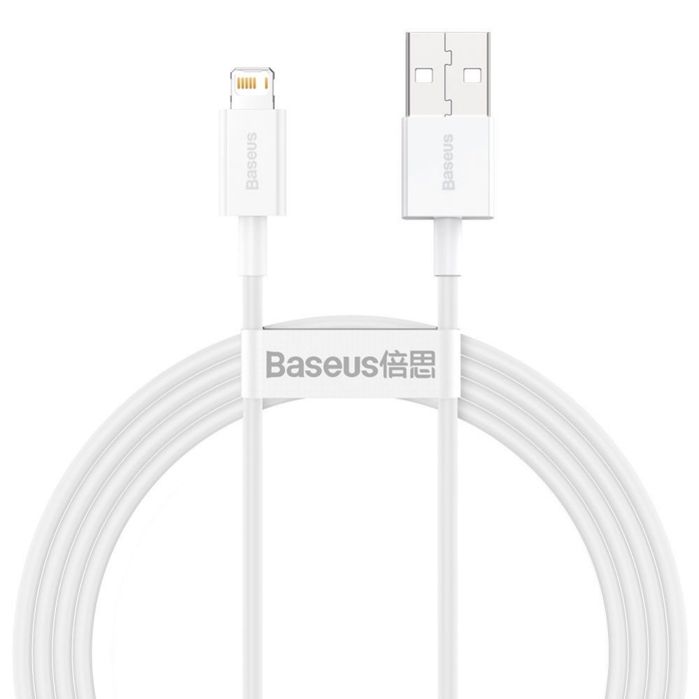 Kabelis Baseus Baseus Superior USB - Lightning cable 2.4A 1.5 m White (CALYS-B02) White