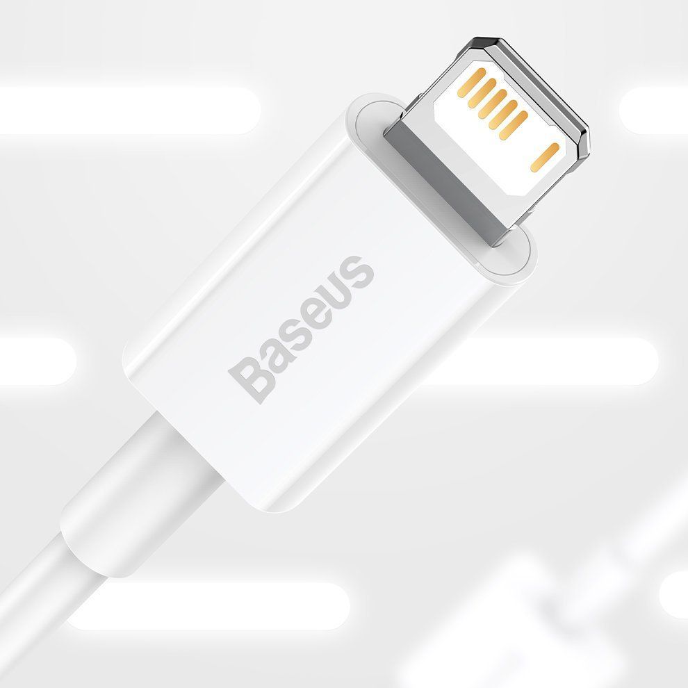 Kabelis Baseus Baseus Superior USB - Lightning cable 2.4A 1.5 m White (CALYS-B02) White