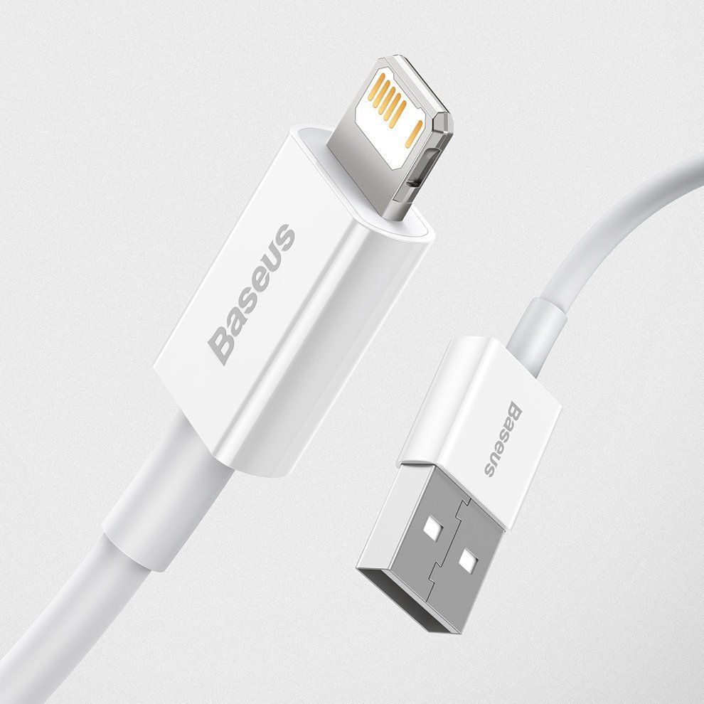 Kabelis Baseus Baseus Superior USB - Lightning cable 2.4A 1.5 m White (CALYS-B02) White
