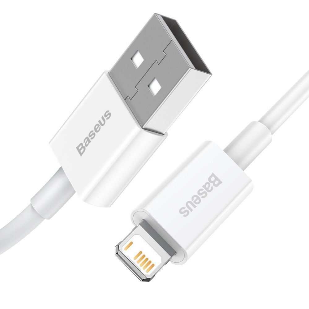 Kabelis Baseus Baseus Superior USB - Lightning cable 2.4A 1.5 m White (CALYS-B02) White