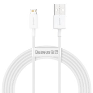 Cable Baseus  Baseus Superior USB - Lightning 2.4A 2 m cable White (CALYS-C02) 