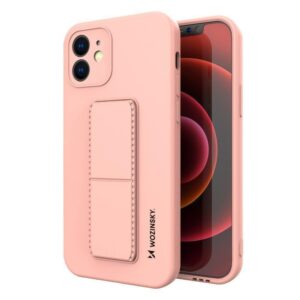 Aizmugurējais vāciņš Wozinsky  Wozinsky Kickstand Case silicone case with stand for iPhone XS Max pink 