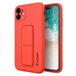Чехол на заднюю панель Wozinsky  Wozinsky Kickstand Case silicone case with stand for iPhone 11 Pro Max red 