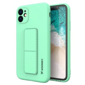 Aizmugurējais vāciņš Wozinsky  Wozinsky Kickstand Case silicone case with stand for iPhone 12 Pro Max mint 