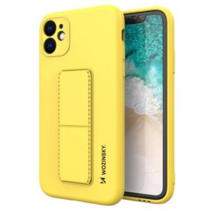 Aizmugurējais vāciņš Wozinsky  Wozinsky Kickstand Case Silicone Stand Cover for Samsung Galaxy A32 5G Yellow 