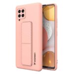 Чехол на заднюю панель Wozinsky  Wozinsky Kickstand Case Silicone Stand Cover for Samsung Galaxy A42 5G Pink 