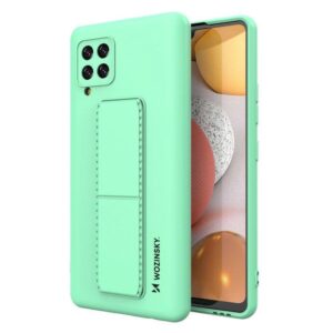 Aizmugurējais vāciņš Wozinsky  Wozinsky Kickstand Case Silicone Stand Cover for Samsung Galaxy A42 5G Mint 