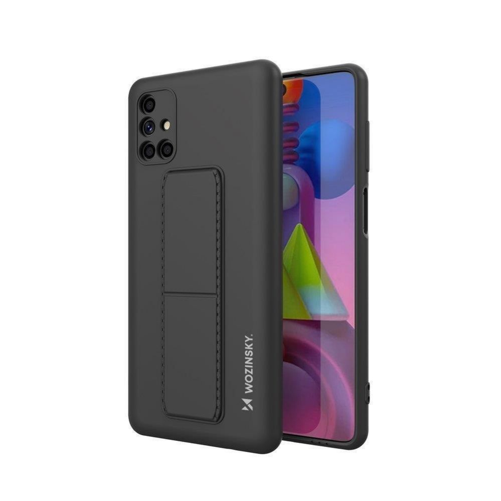 Back panel cover Wozinsky Wozinsky Kickstand Case silicone stand cover for Samsung Galaxy M51 black