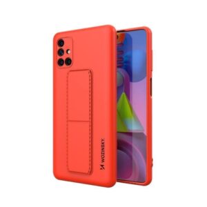 Aizmugurējais vāciņš Wozinsky  Wozinsky Kickstand Case silicone stand cover for Samsung Galaxy M51 red 