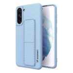 Back panel cover Wozinsky  Wozinsky Kickstand Case Silicone Stand Cover for Samsung Galaxy S21 + 5G Light Blue 
