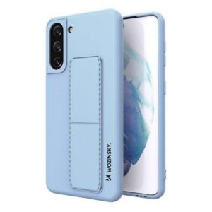 Aizmugurējais vāciņš Wozinsky  Wozinsky Kickstand Case Silicone Stand Cover for Samsung Galaxy S21 + 5G Light Blue 
