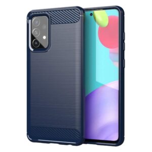 Aizmugurējais vāciņš Hurtel  Carbon Case Flexible Cover TPU Case for Samsung Galaxy A72 4G blue 