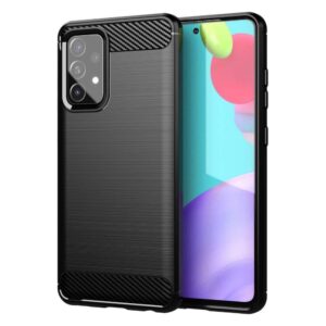 Aizmugurējais vāciņš Hurtel  Carbon Case Flexible Cover TPU Case for Samsung Galaxy A72 4G black 